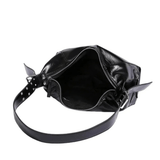 Isla | Luxe Black Patent Leather Shoulder Bag – Sleek & Edgy - in Black | Arvea Bags