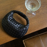 Isla Luxe Woven Handbag – Genuine Leather Designer - Inspired Shoulder Bag for Women - in Wine Red | Arvea Bags