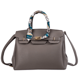 Isla | Premium Vegan Leather Handbag – Elegant & Timeless - in Grey | Arvea Bags