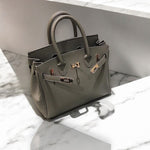 Isla | Premium Vegan Leather Handbag – Elegant & Timeless - in Grey | Arvea Bags