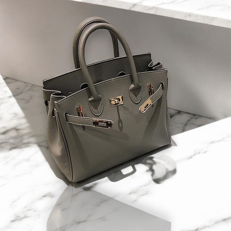 Isla | Premium Vegan Leather Handbag – Elegant & Timeless - in Grey | Arvea Bags