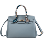 Isla | Premium Vegan Leather Handbag – Elegant & Timeless - in Light Blue | Arvea Bags