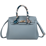 Isla | Premium Vegan Leather Handbag – Elegant & Timeless - in Light Blue | Arvea Bags