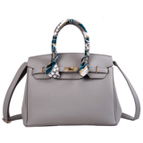 Isla | Premium Vegan Leather Handbag – Elegant & Timeless - in Light Grey | Arvea Bags