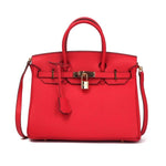 Isla Red Textured Leather Handbag – Classic & Timeless - in Red | Arvea Bags