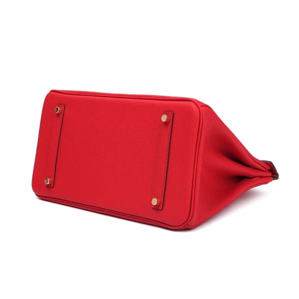 Isla Red Textured Leather Handbag – Classic & Timeless - in Red | Arvea Bags