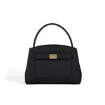 Isla | Soft Pebbled Leather Handbag - in Black | Arvea Bags