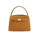 Isla | Soft Pebbled Leather Handbag - in Coffee | Arvea Bags