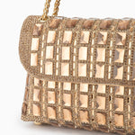 Isoldea | Crystal Luxe Evening Bag – Dazzle in Every Step - in Gold | Arvea Bags