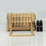 Isoldea | Crystal Luxe Evening Bag – Dazzle in Every Step - in Gold | Arvea Bags