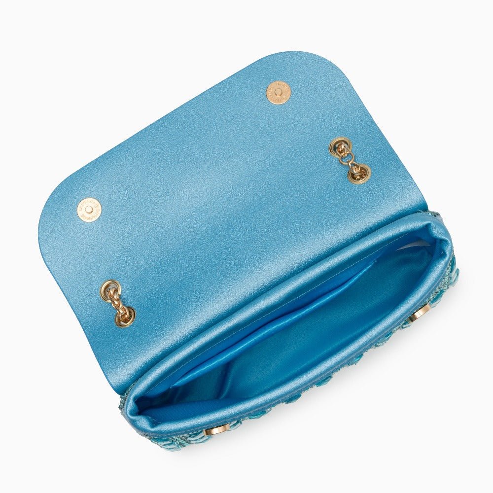 Isoldea | Crystal Luxe Evening Bag – Dazzle in Every Step - in Ocean Blue | Arvea Bags