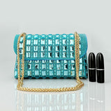 Isoldea | Crystal Luxe Evening Bag – Dazzle in Every Step - in Ocean Blue | Arvea Bags