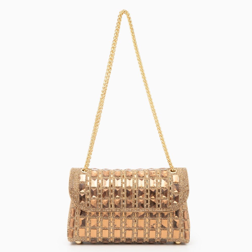 Isoldea | Crystal Luxe Evening Bag – Dazzle in Every Step - in Ocean Blue | Arvea Bags