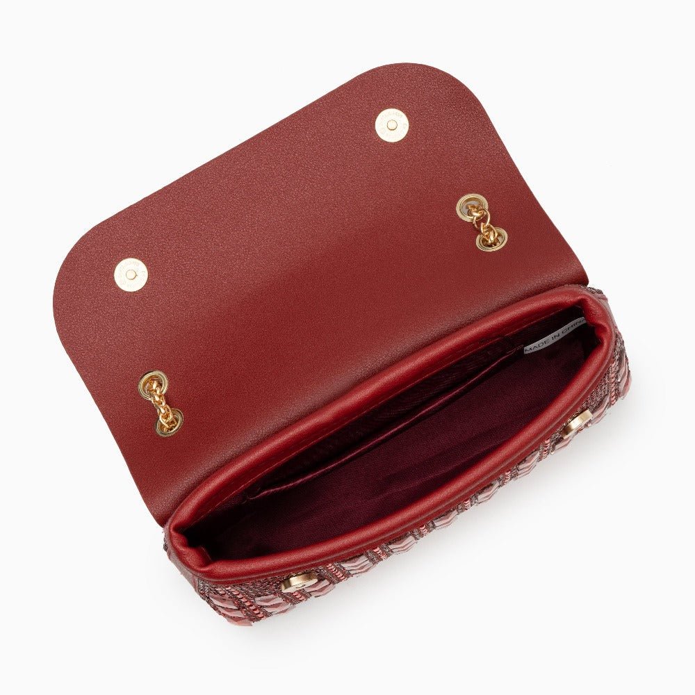 Isoldea | Crystal Luxe Evening Bag – Dazzle in Every Step - in Red | Arvea Bags