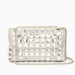 Isoldea | Crystal Luxe Evening Bag – Dazzle in Every Step - in Silver | Arvea Bags