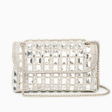 Isoldea | Crystal Luxe Evening Bag – Dazzle in Every Step - in Silver | Arvea Bags