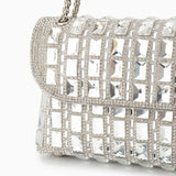 Isoldea | Crystal Luxe Evening Bag – Dazzle in Every Step - in Silver | Arvea Bags