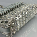 Isoldea | Crystal Luxe Evening Bag – Dazzle in Every Step - in Silver | Arvea Bags