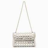 Isoldea | Crystal Luxe Evening Bag – Dazzle in Every Step - in Silver | Arvea Bags