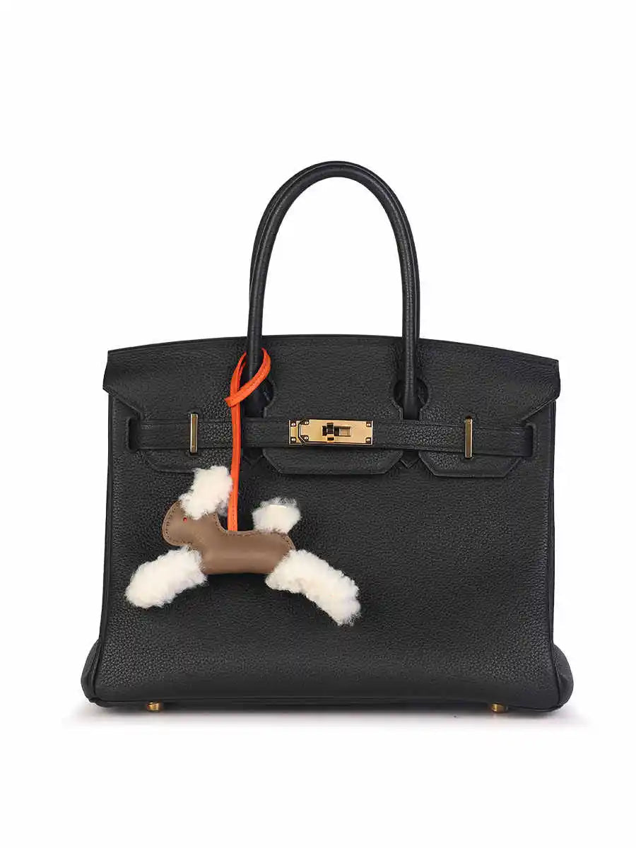 Ivenna | White Faux Fur Rabbit - Shaped Mini Bag – Playful Charm - in Light Brown | Arvea Bags