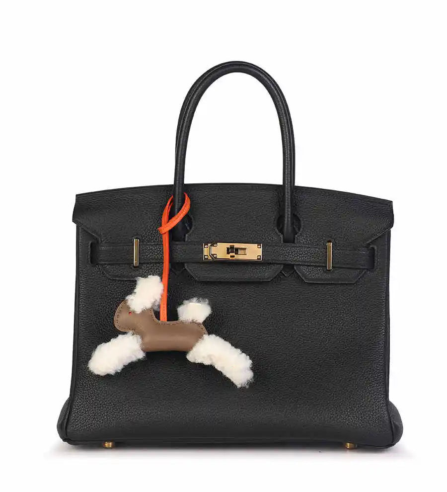 Ivenna | White Faux Fur Rabbit - Shaped Mini Bag – Playful Charm - in Light Brown | Arvea Bags