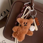Jorielle | Plush Teddy Bear Keychain – Cute & Playful Accessory - in Tan Brown | Arvea Bags