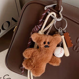 Jorielle | Plush Teddy Bear Keychain – Cute & Playful Accessory - in Tan Brown | Arvea Bags