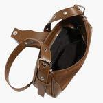 Juliette | Luxe Brown Suede Shoulder Bag – Vintage & Sophisticated - in Brown | Arvea Bags