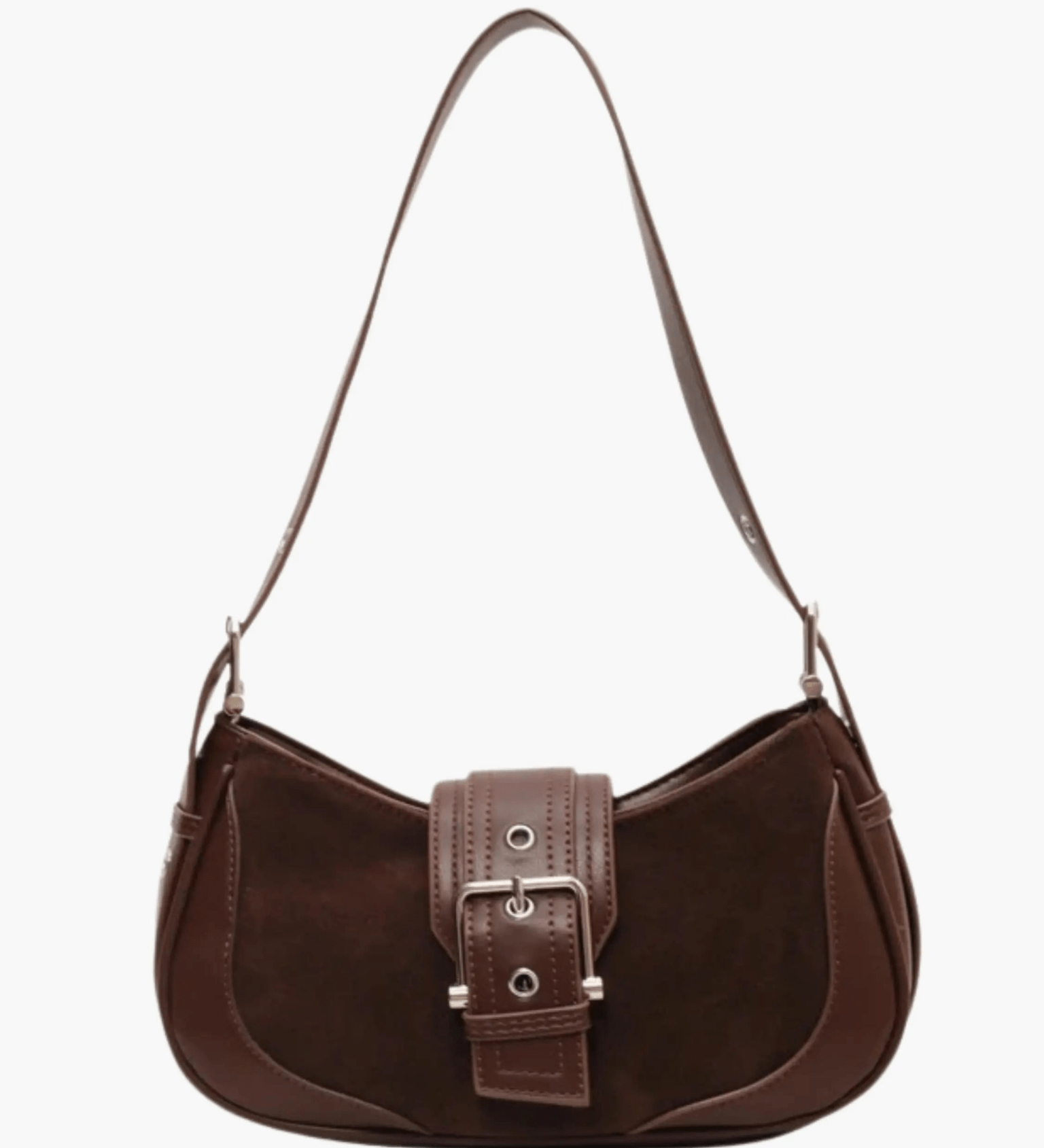 Juliette | Luxe Brown Suede Shoulder Bag – Vintage & Sophisticated - in Brown | Arvea Bags