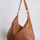 Kaia | Luxe Black Leather Hobo Bag – Timeless Elegance & Everyday Comfort - in Camel | Arvea Bags