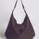 Kaia | Luxe Black Leather Hobo Bag – Timeless Elegance & Everyday Comfort - in Grey | Arvea Bags