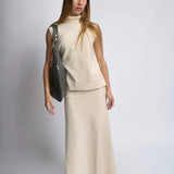 Kaia | Luxe Black Leather Hobo Bag – Timeless Elegance & Everyday Comfort - in Grey | Arvea Bags
