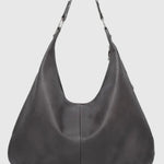 Kaia | Luxe Black Leather Hobo Bag – Timeless Elegance & Everyday Comfort - in Grey | Arvea Bags