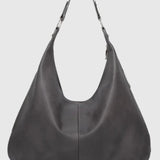 Kaia | Luxe Black Leather Hobo Bag – Timeless Elegance & Everyday Comfort - in Grey | Arvea Bags