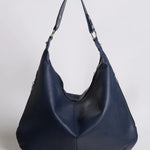 Kaia | Luxe Black Leather Hobo Bag – Timeless Elegance & Everyday Comfort - in Navy Blue | Arvea Bags