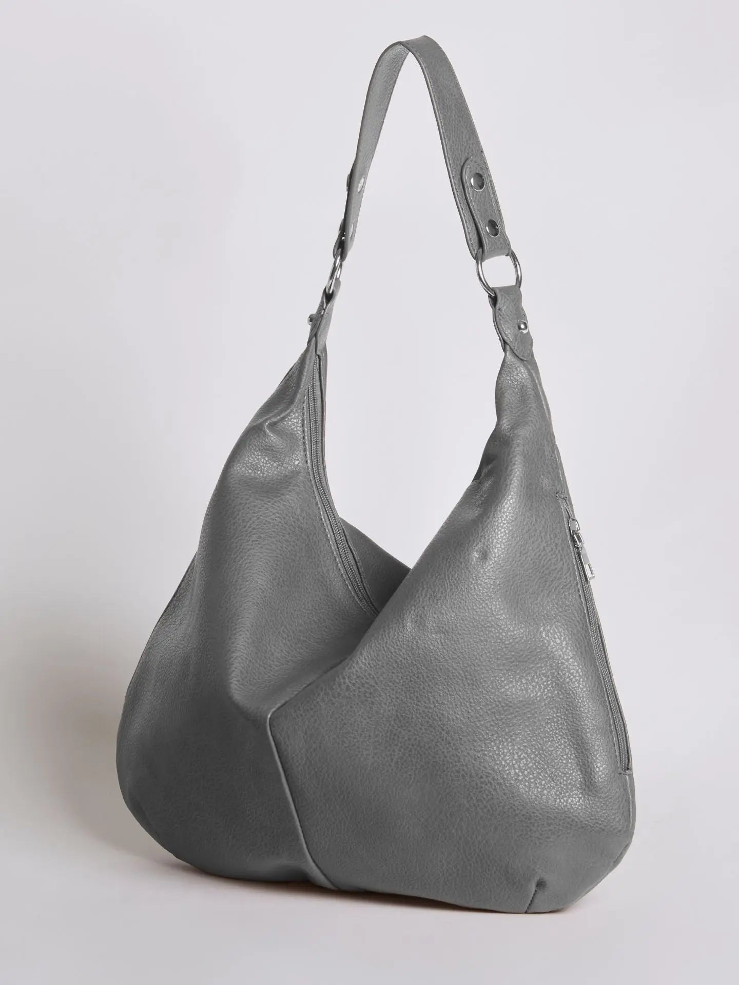 Kaia | Luxe Black Leather Hobo Bag – Timeless Elegance & Everyday Comfort - in Wine Red | Arvea Bags
