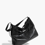Kelly | Classic Black Leather Tote Bag – Sleek Design & Everyday Versatility - in Black | Arvea Bags