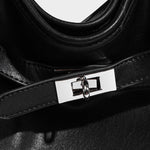 Kelly | Classic Black Leather Tote Bag – Sleek Design & Everyday Versatility - in Black | Arvea Bags
