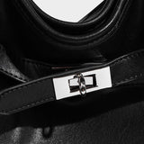 Kelly | Classic Black Leather Tote Bag – Sleek Design & Everyday Versatility - in Black | Arvea Bags