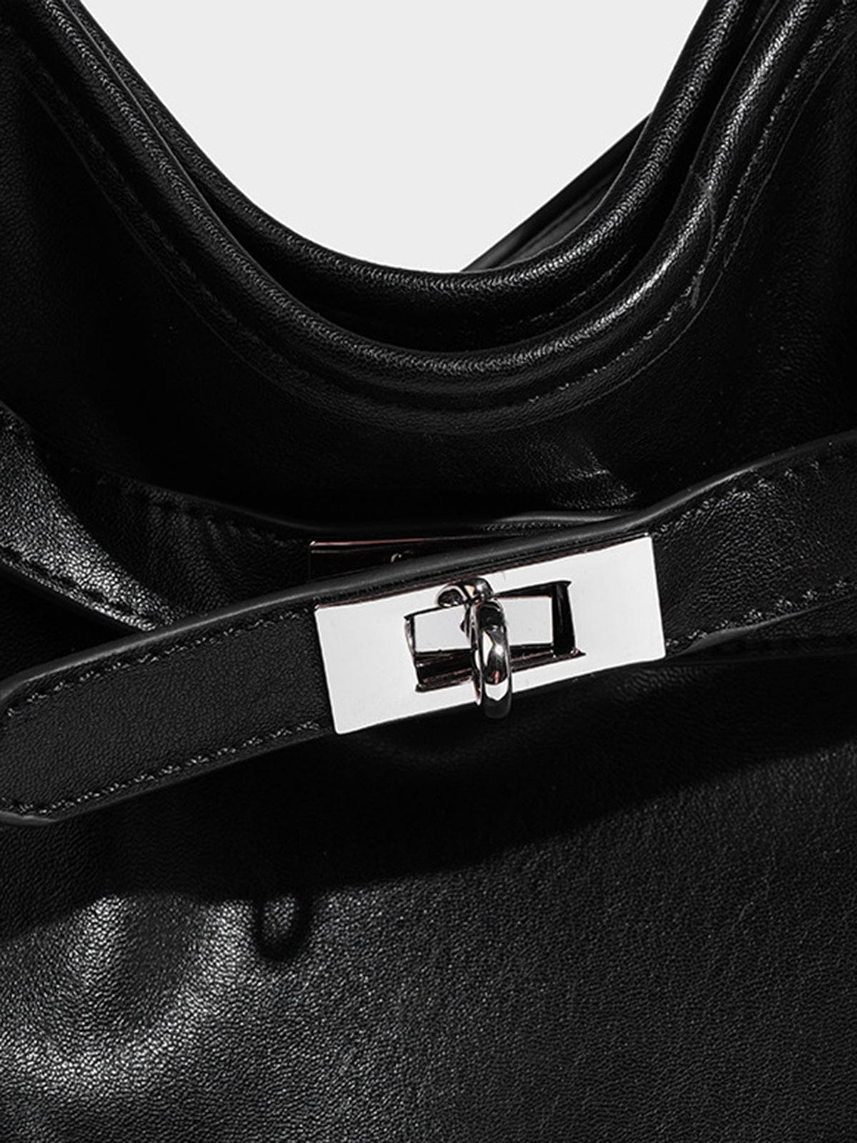 Kelly | Classic Black Leather Tote Bag – Sleek Design & Everyday Versatility - in Black | Arvea Bags