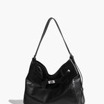 Kelly | Classic Black Leather Tote Bag – Sleek Design & Everyday Versatility - in Black | Arvea Bags