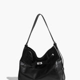 Kelly | Classic Black Leather Tote Bag – Sleek Design & Everyday Versatility - in Black | Arvea Bags