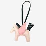 Kezara | Luxury Pegasus Bag Charm – Winged Horse Keychain - in Beige | Arvea Bags