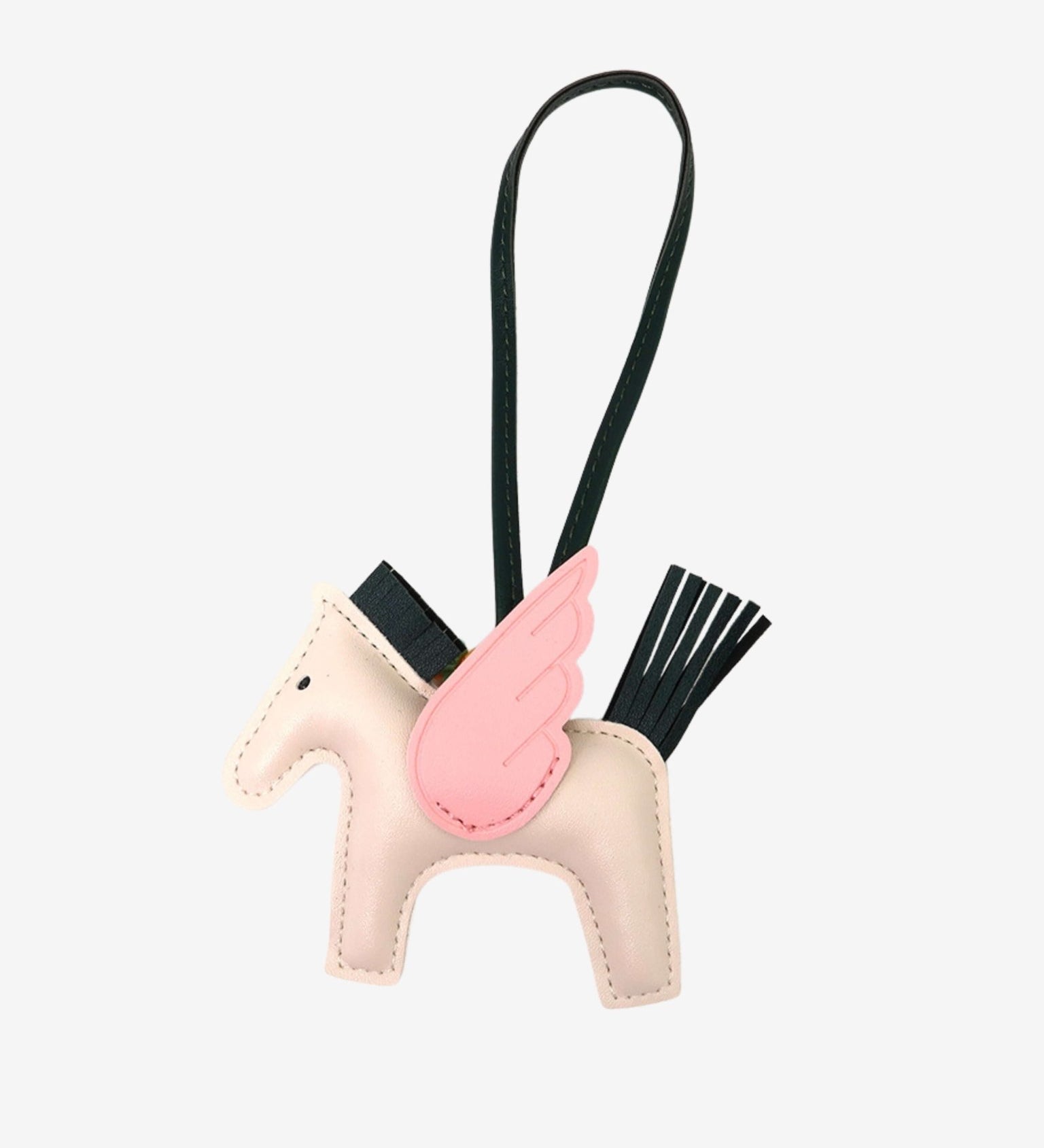 Kezara | Luxury Pegasus Bag Charm – Winged Horse Keychain - in Beige | Arvea Bags