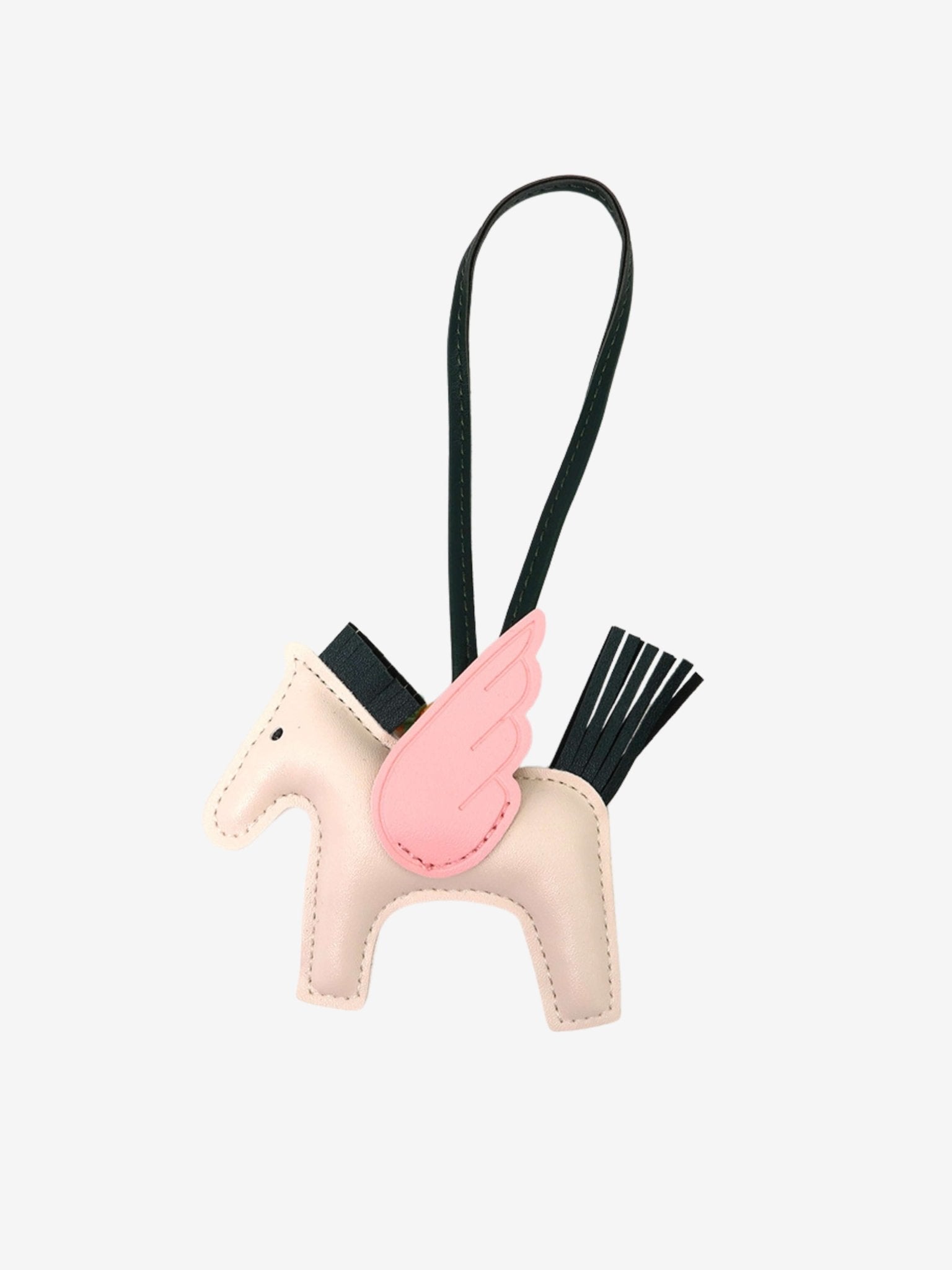 Kezara | Luxury Pegasus Bag Charm – Winged Horse Keychain - in Beige | Arvea Bags