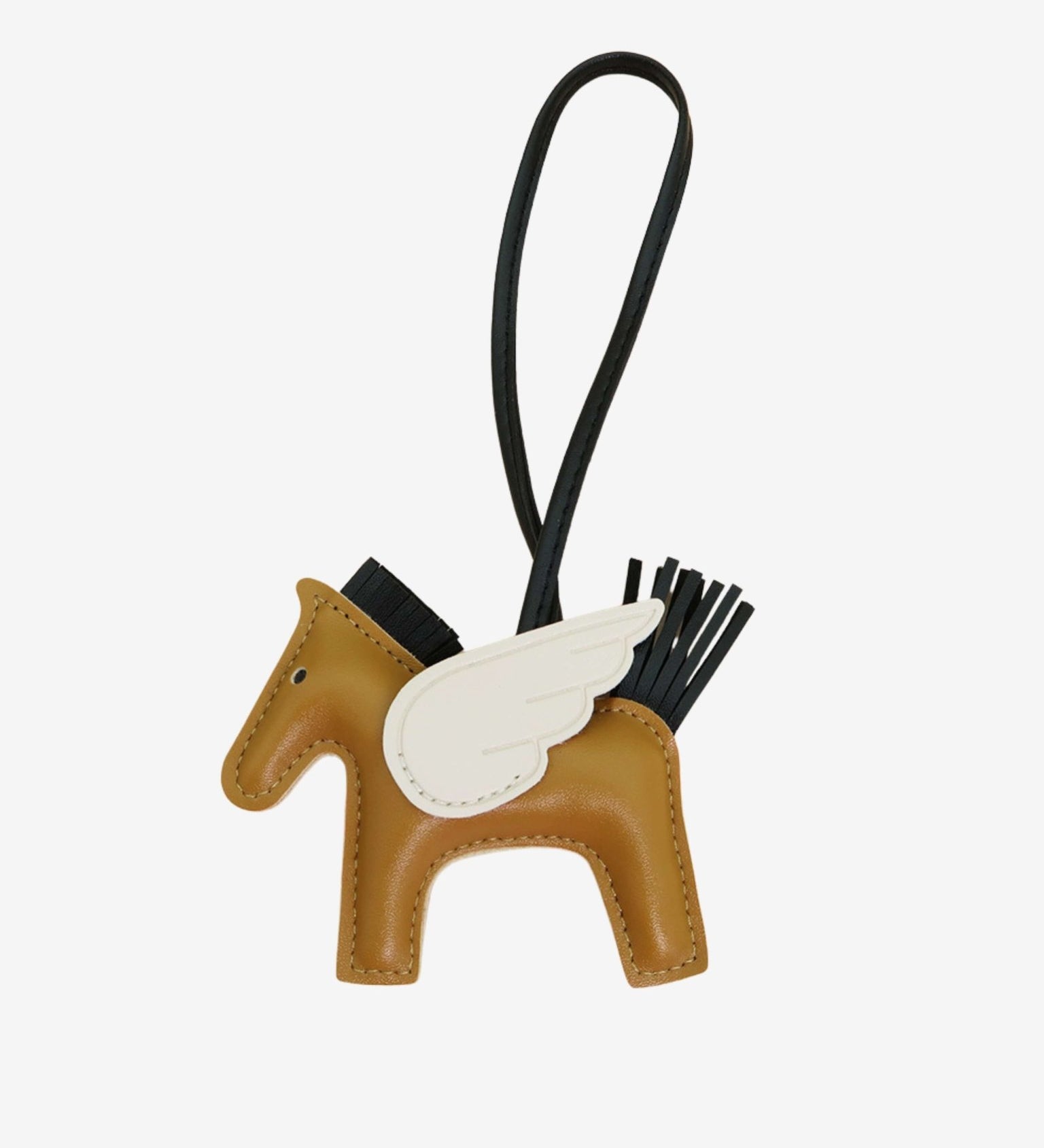 Kezara | Luxury Pegasus Bag Charm – Winged Horse Keychain - in Coffee | Arvea Bags