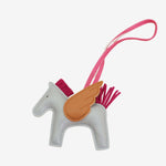 Kezara | Luxury Pegasus Bag Charm – Winged Horse Keychain - in Gray | Arvea Bags
