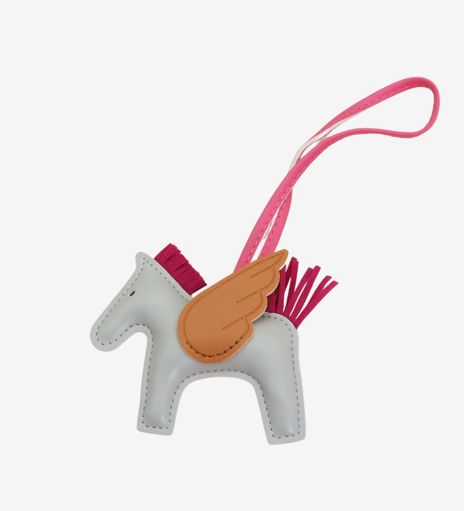 Kezara | Luxury Pegasus Bag Charm – Winged Horse Keychain - in Gray | Arvea Bags