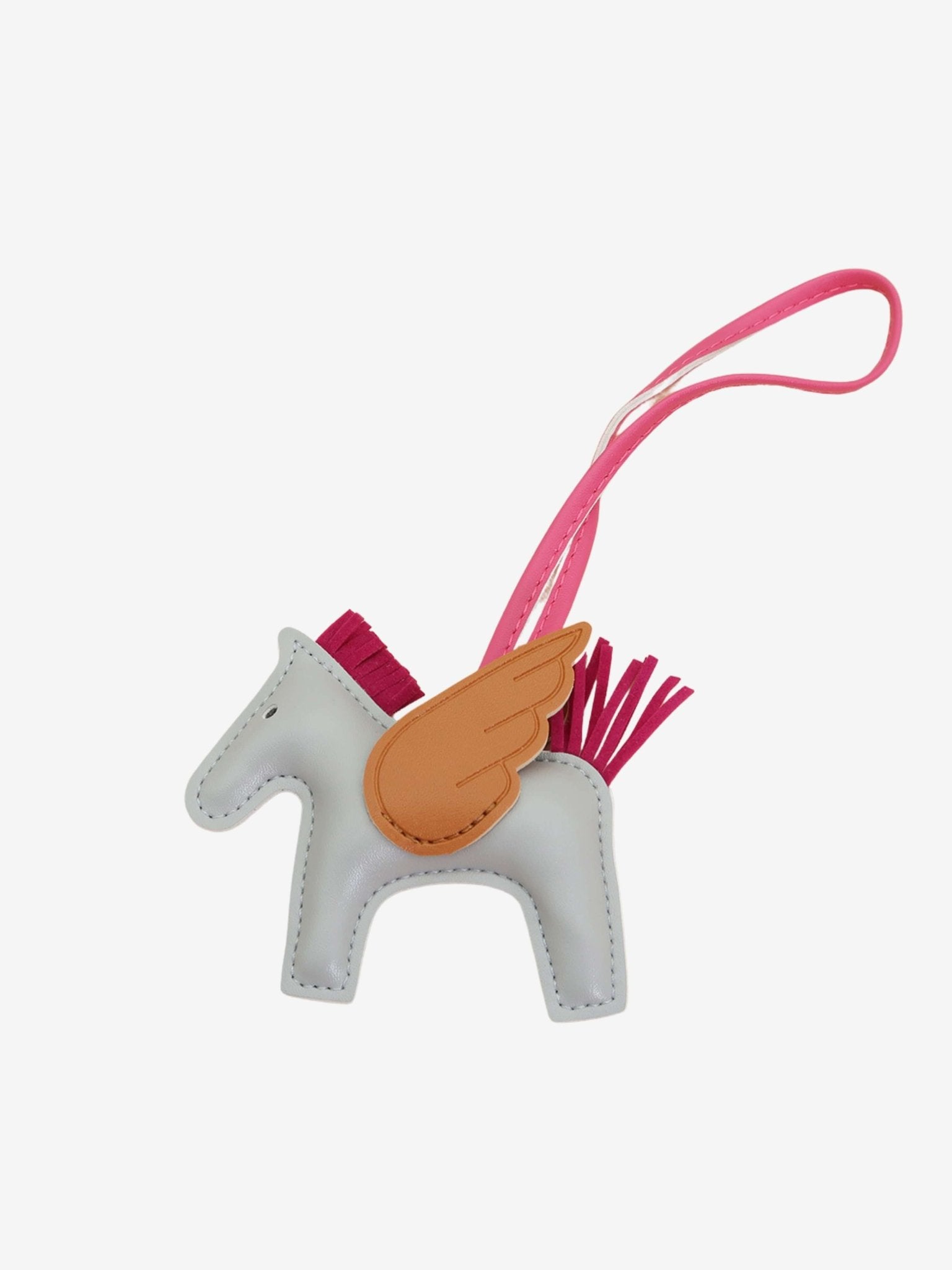 Kezara | Luxury Pegasus Bag Charm – Winged Horse Keychain - in Gray | Arvea Bags