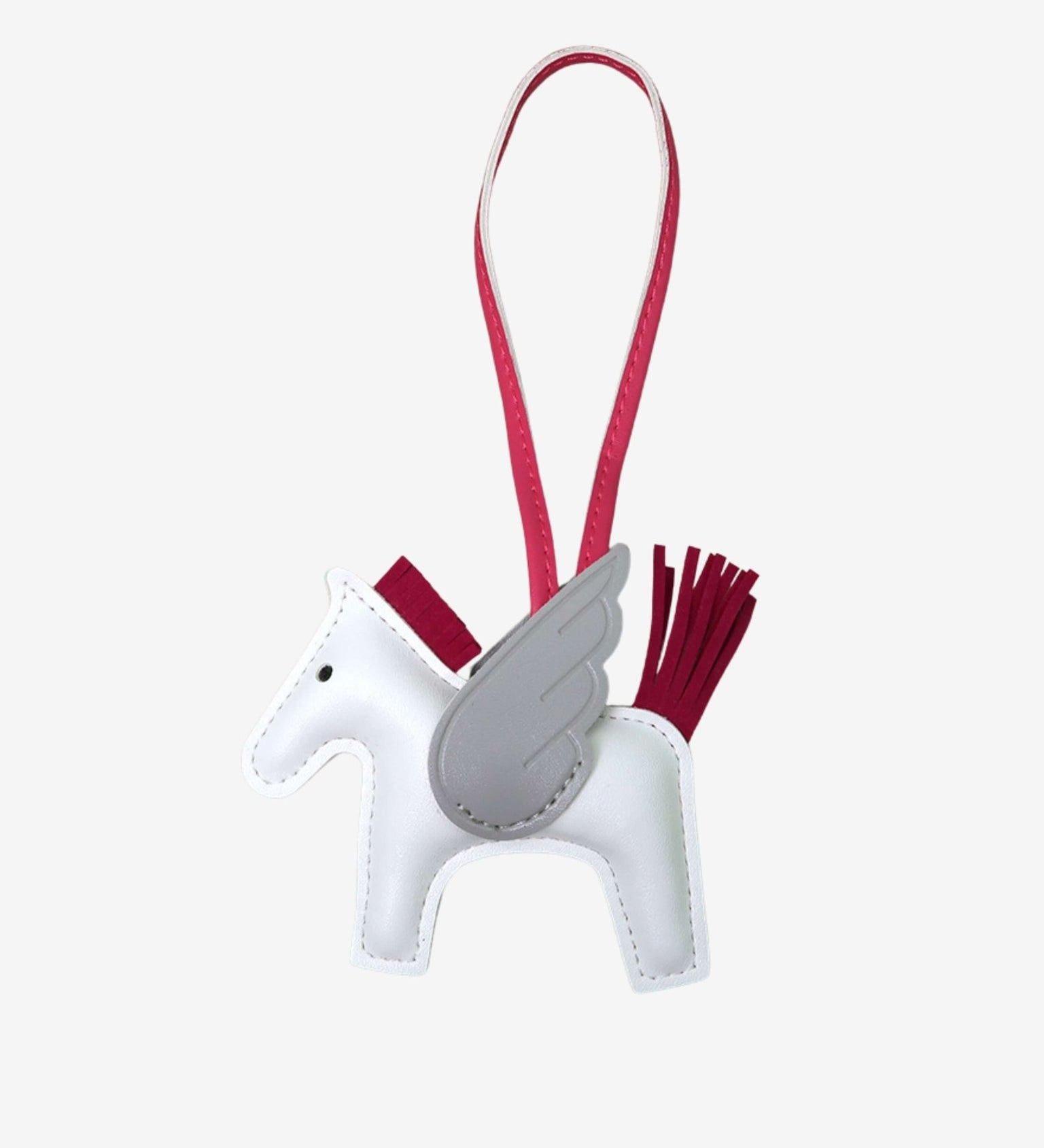 Kezara | Luxury Pegasus Bag Charm – Winged Horse Keychain - in Light Beige | Arvea Bags